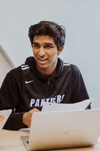 Dhruv in the MPA study rooms