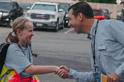 Middle School student with middle school director