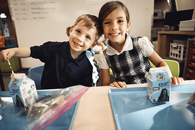 Kindergarten working together in the Makerspace